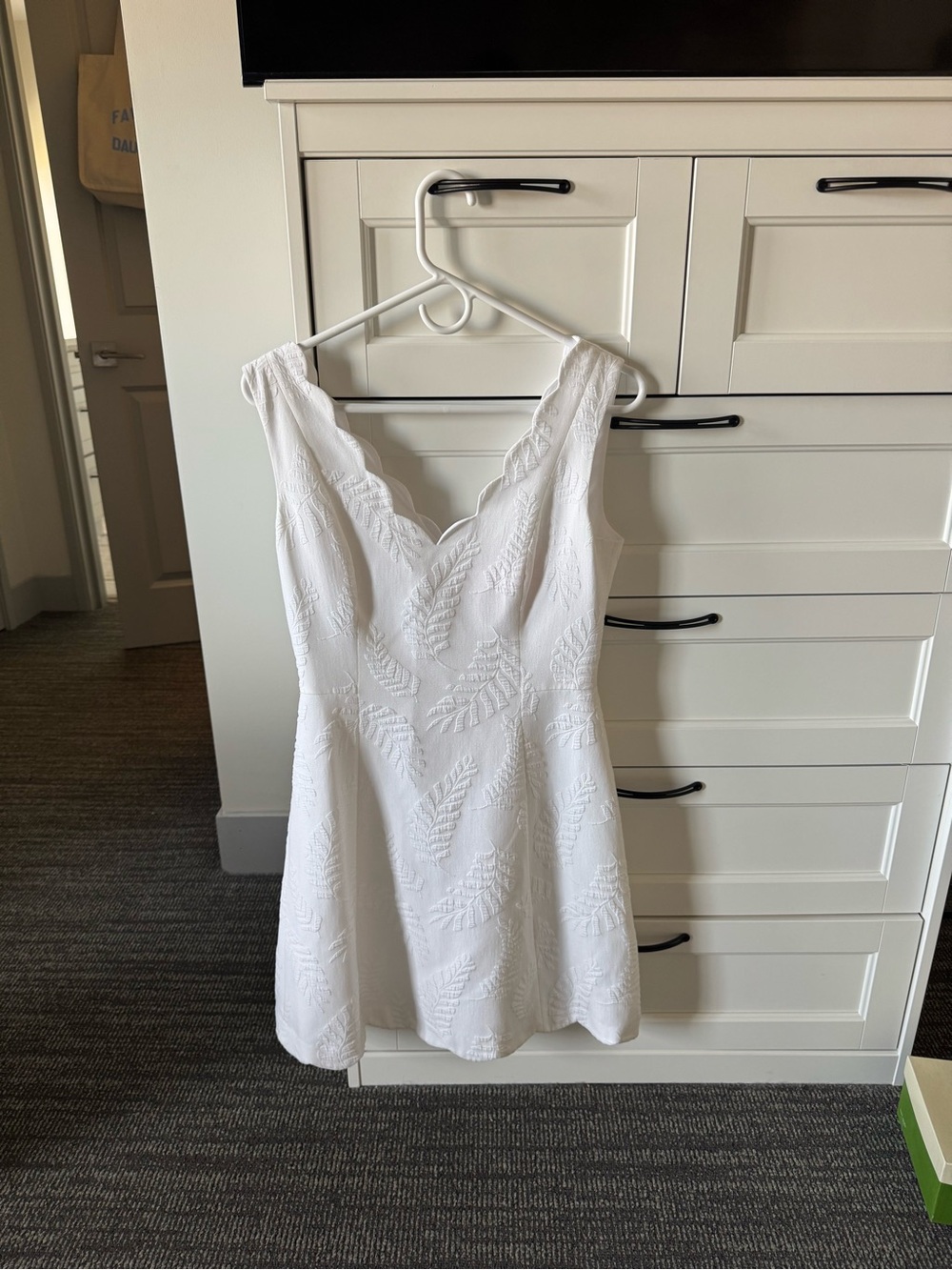 Lilly Pulitzer White Embroidered V-Neck Mini Dress